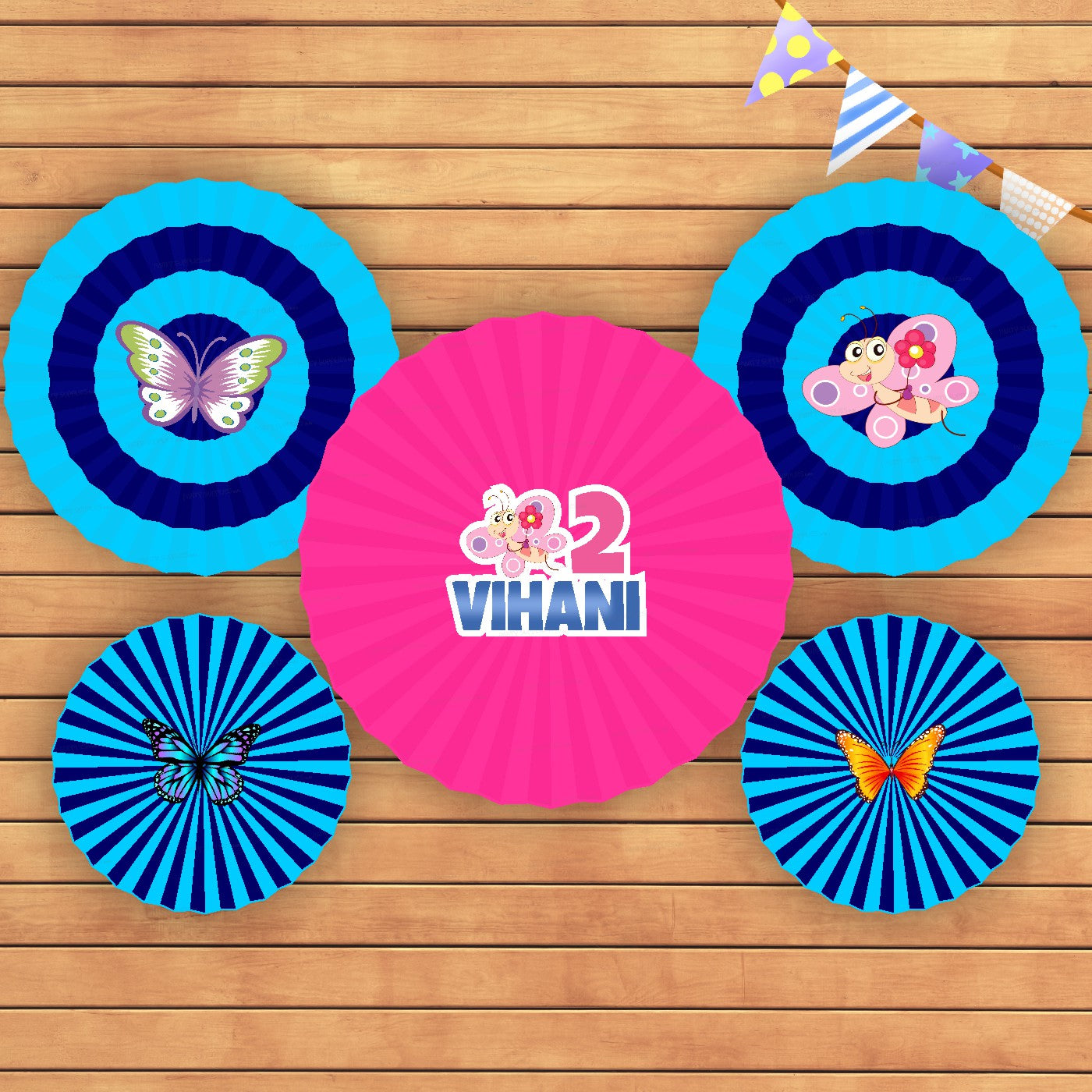 Butterfly Theme Paper Fan