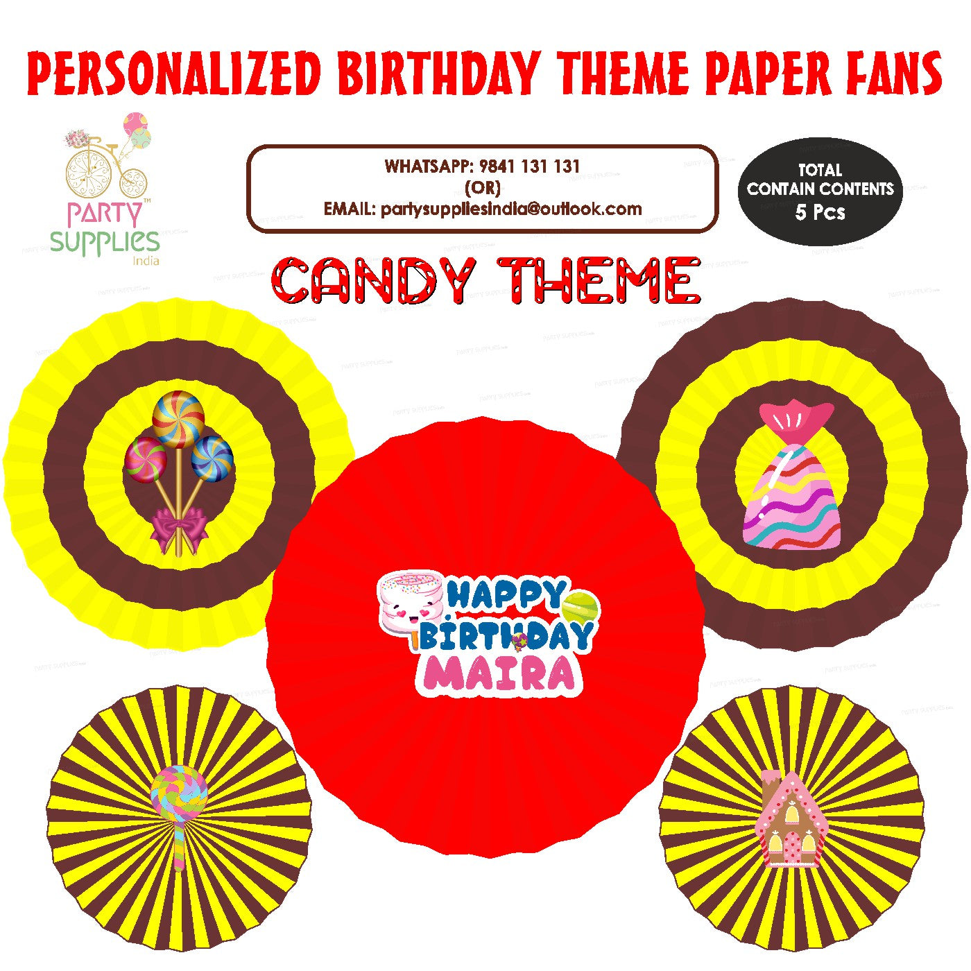 Candy Theme Paper Fan