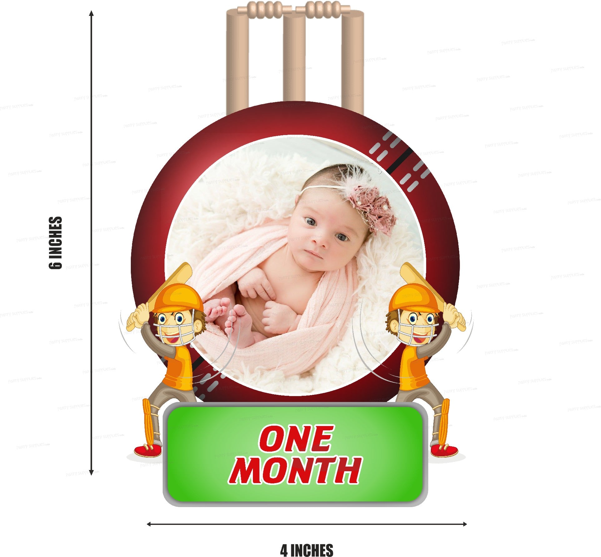 Cricket Theme 12 Months Photo Banner