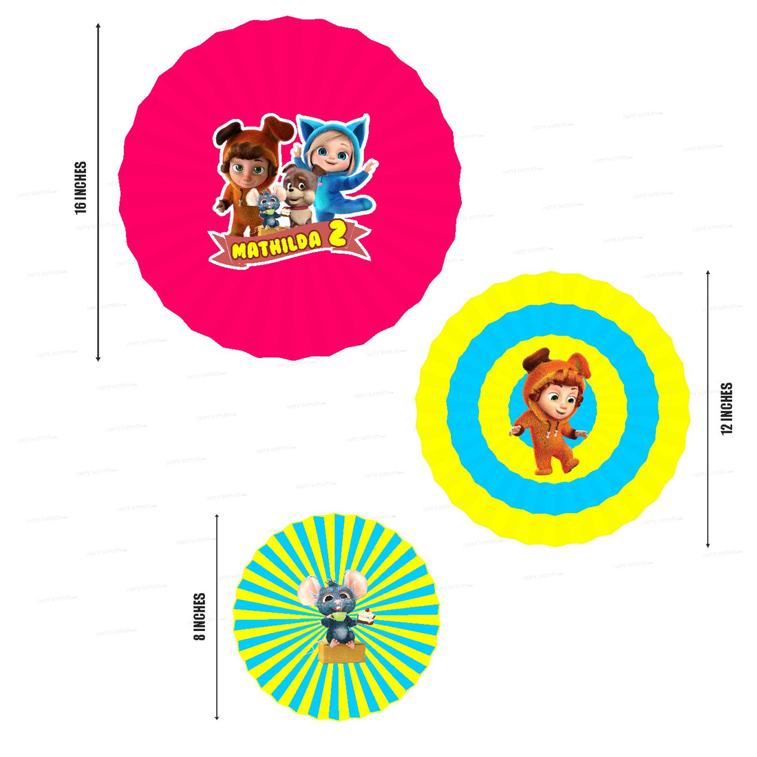 Dave and Ava Theme Paper Fan