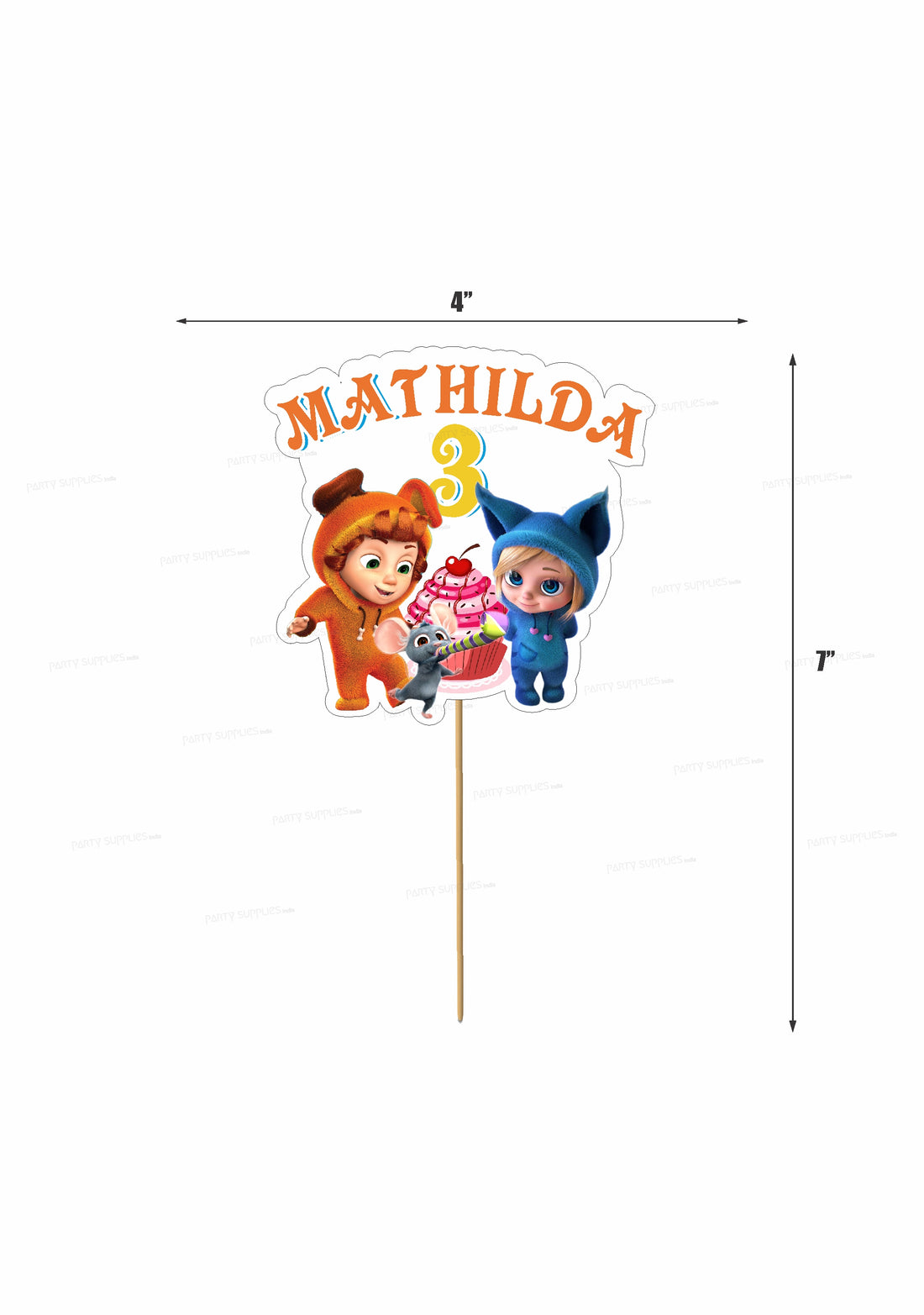 Dave & Ava Theme Cake Topper