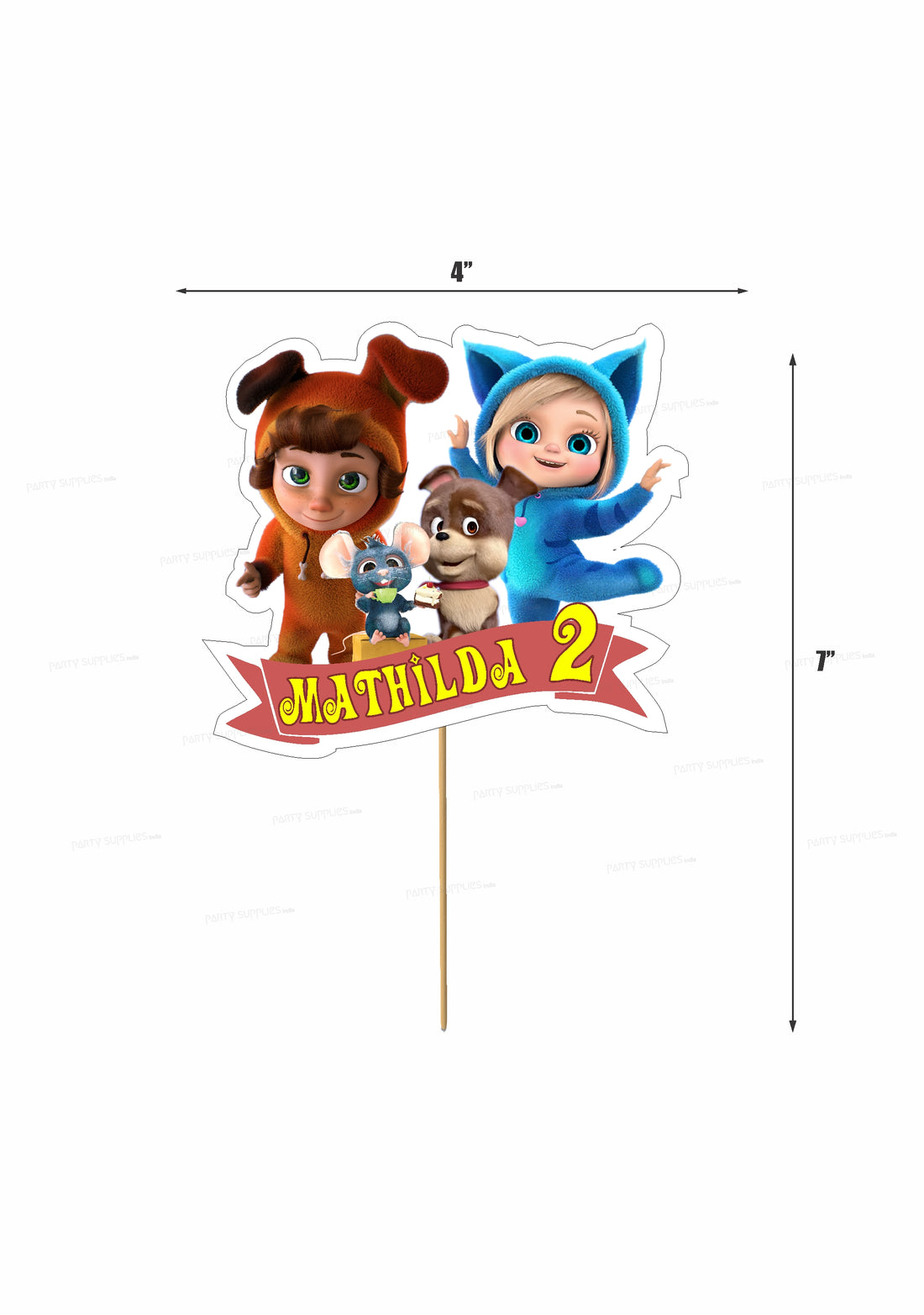 Dave & Ava Theme Customized Cake Topper