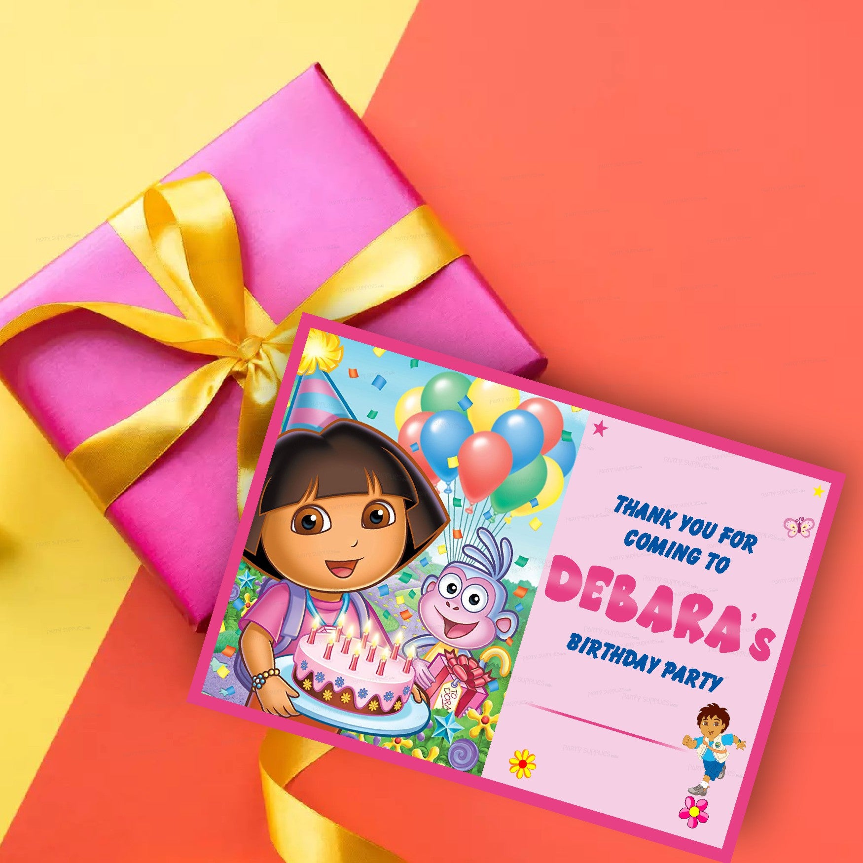 Dora the Explorer Thank You Card