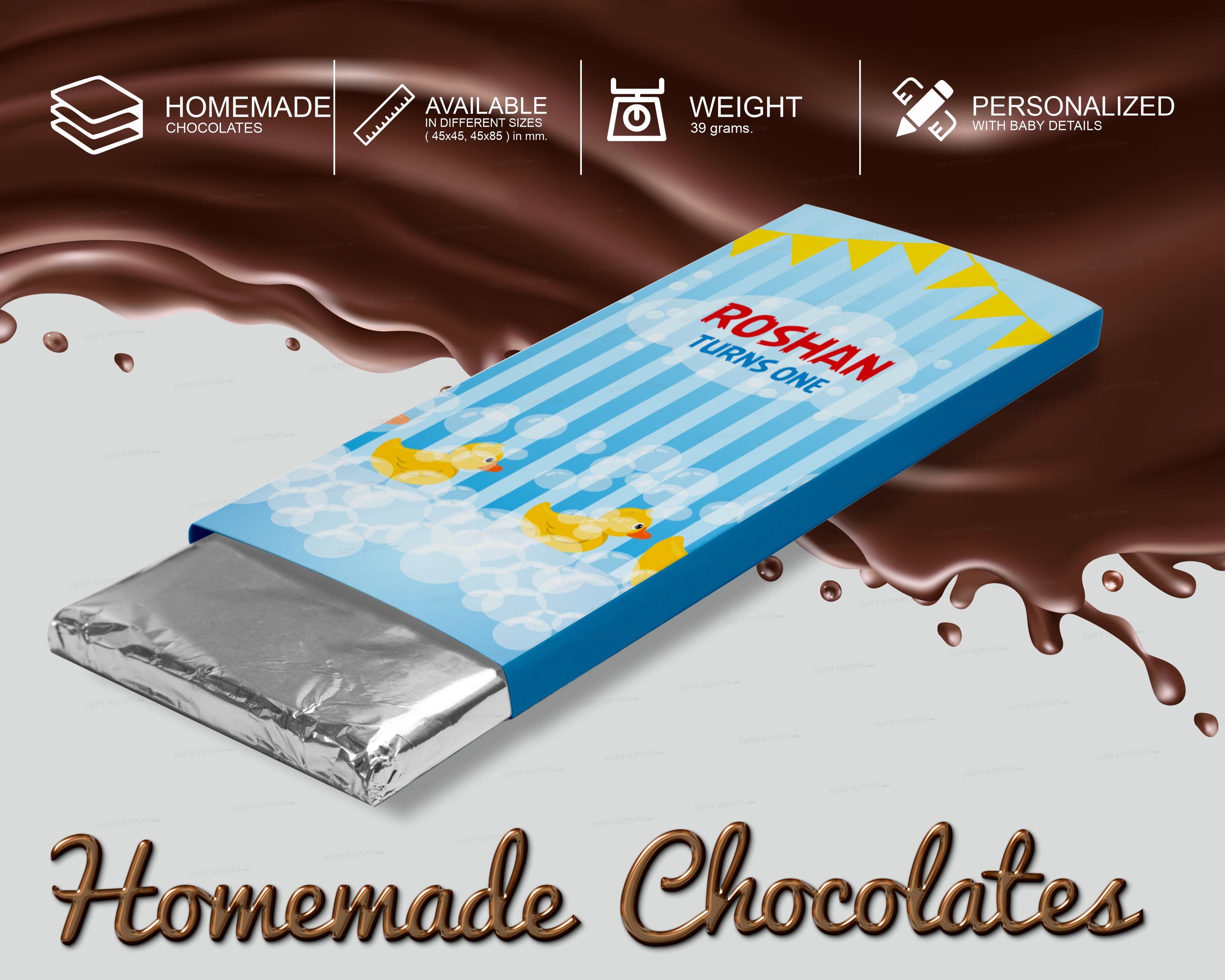 Duck Boy Theme Home Made Chocolate Return Gifts