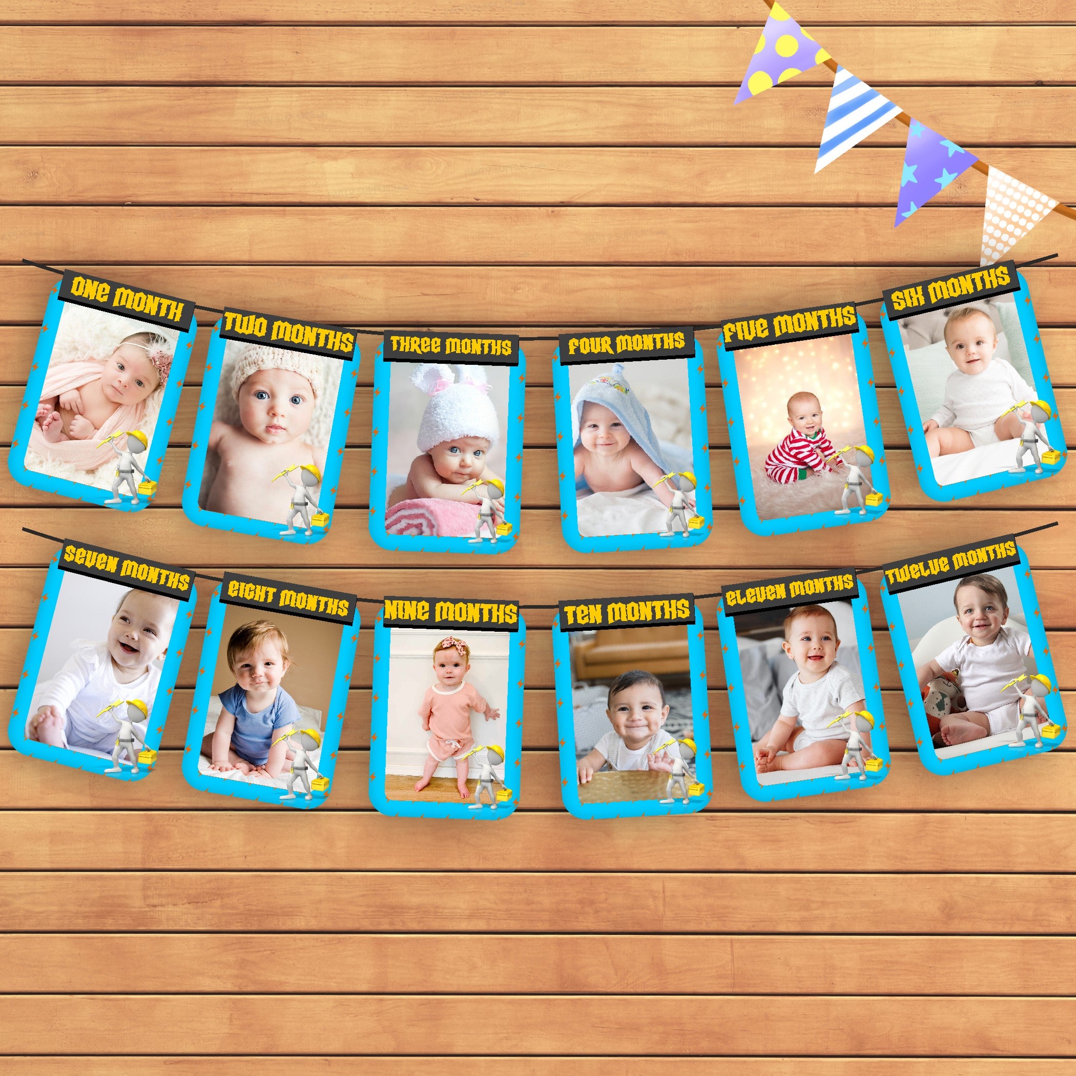 Electrician Theme 12 Months Photo Banner