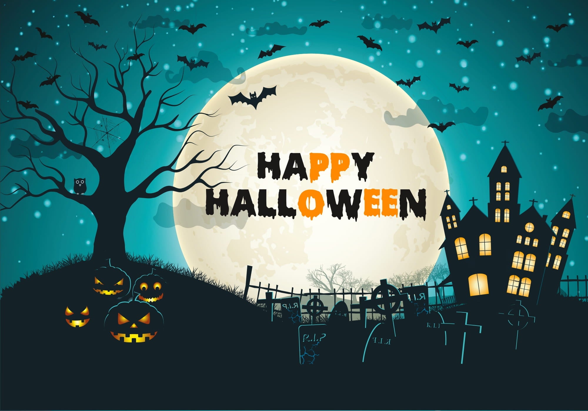 Halloween Theme Customized Backdrop