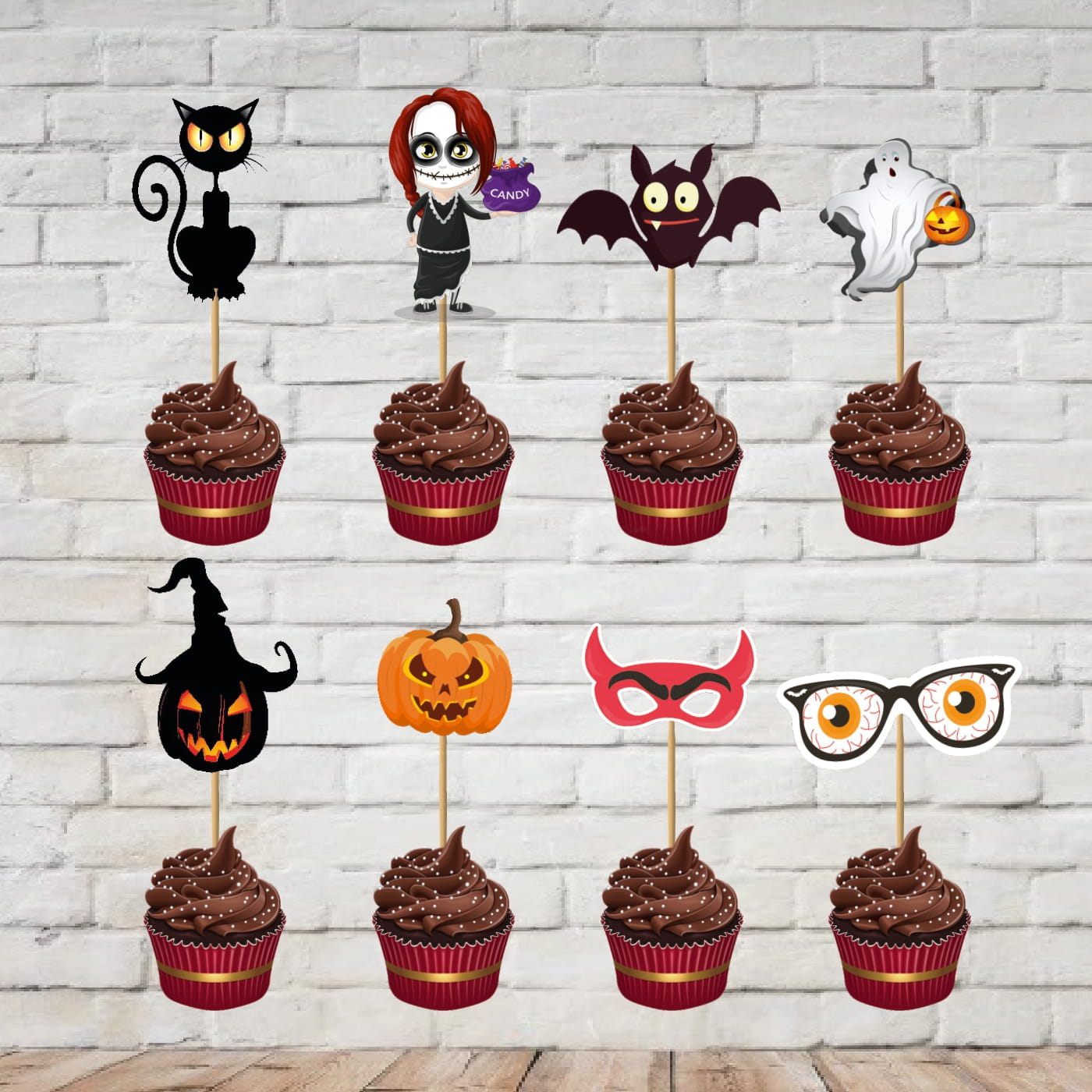 Halloween Theme Cup Cake Topper