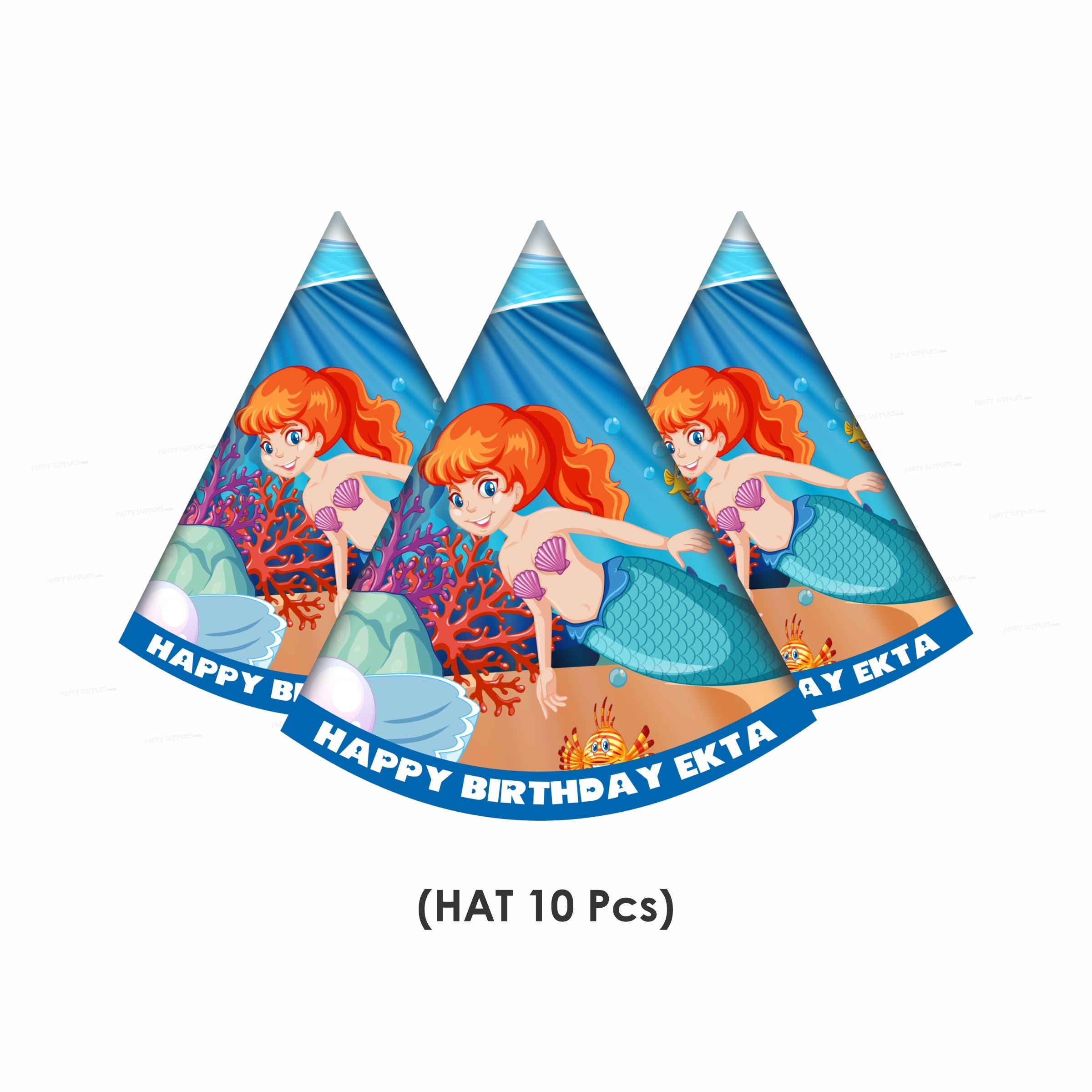 Mermaid Theme Personalized Hat