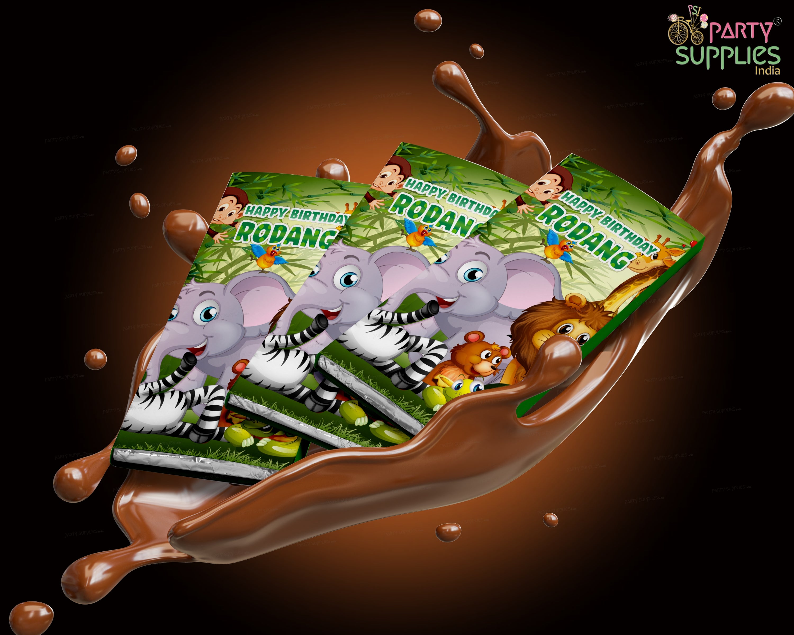 Jungle Theme Home Made Return Gift Chocolates