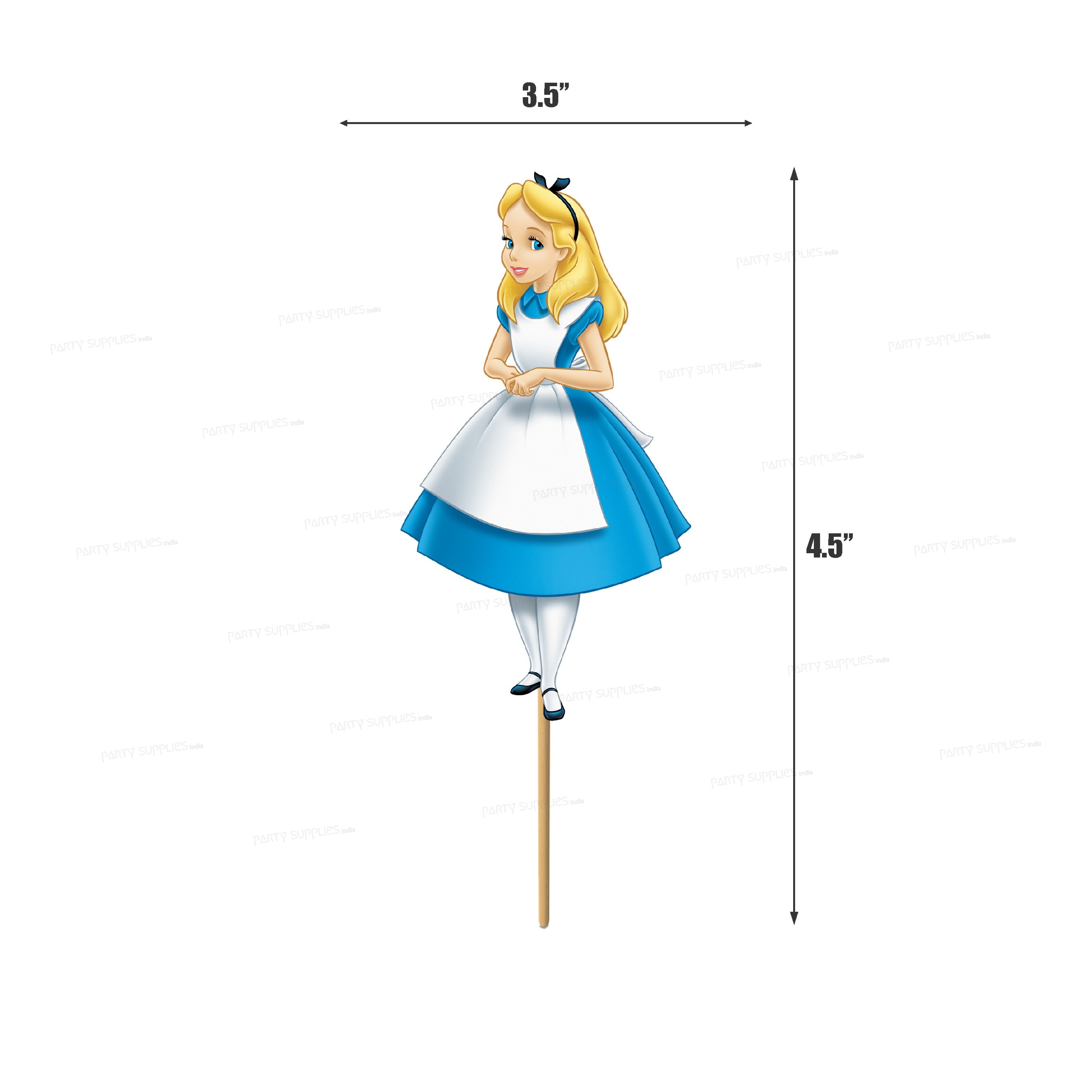 Alice in Wonderland Customized cup cake topper