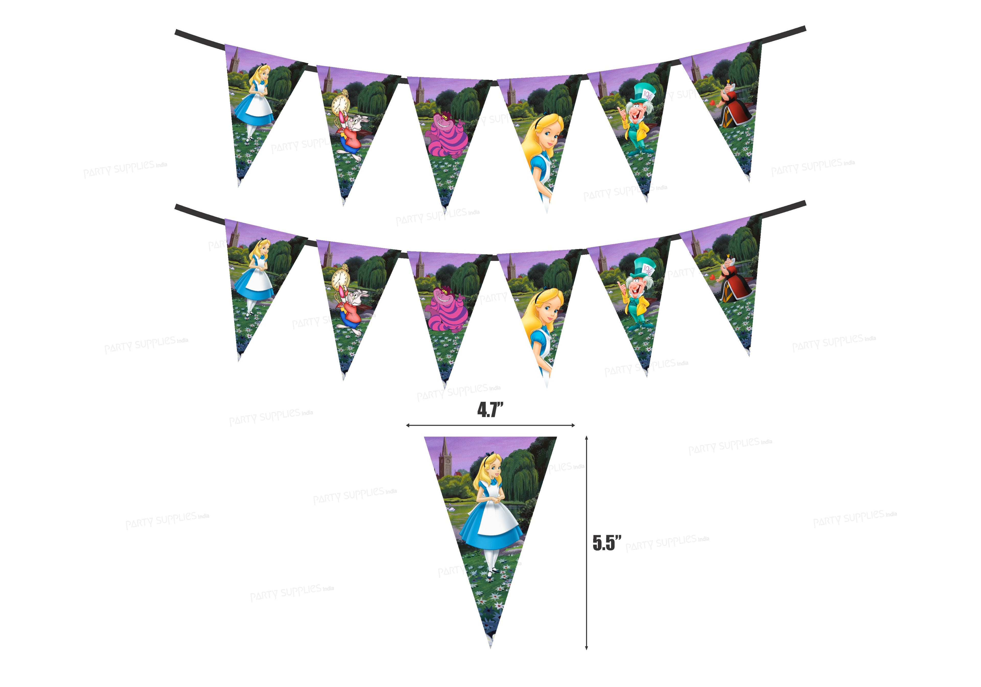 Alice in Wonderland Flag Bunting