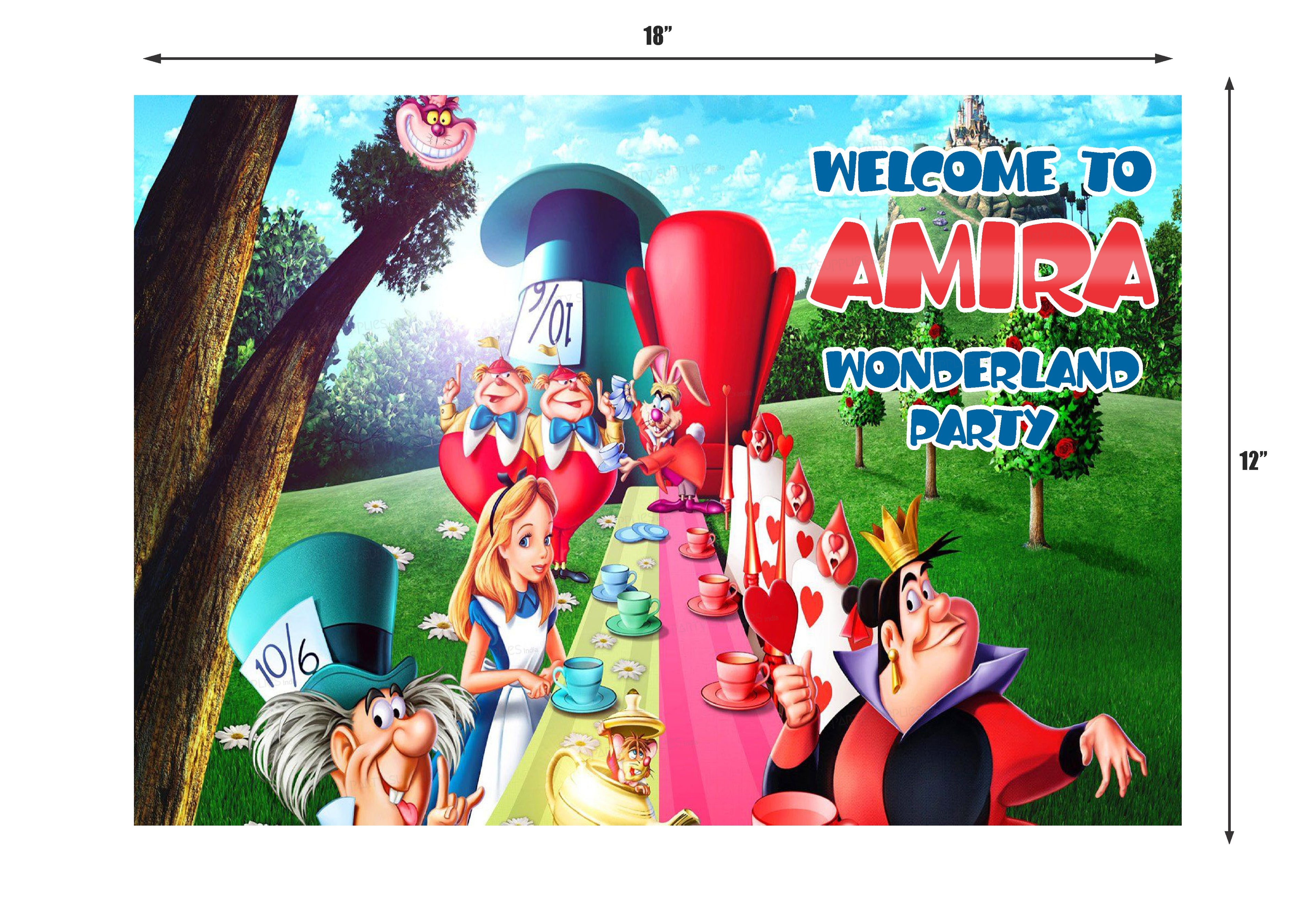 Alice in Wonderland Customized Welcome Board