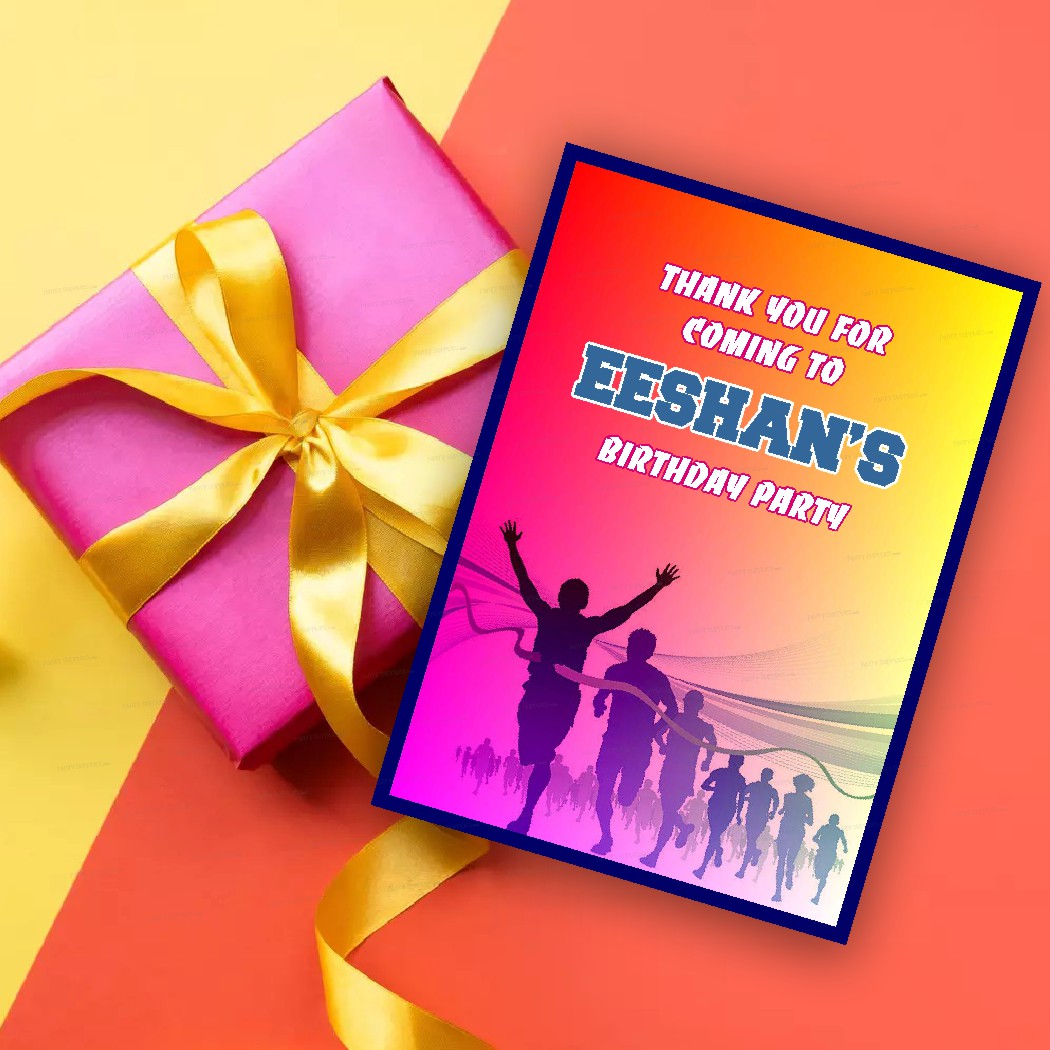 Marathon Theme Thank You Card