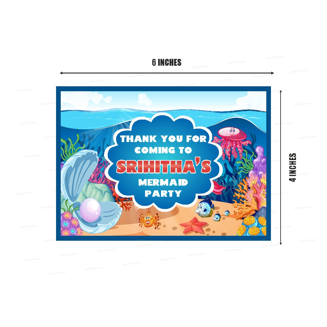 Mermaid Theme Thank You Card