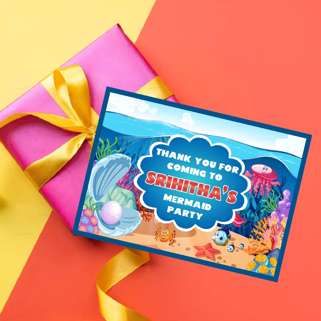 Mermaid Theme Thank You Card