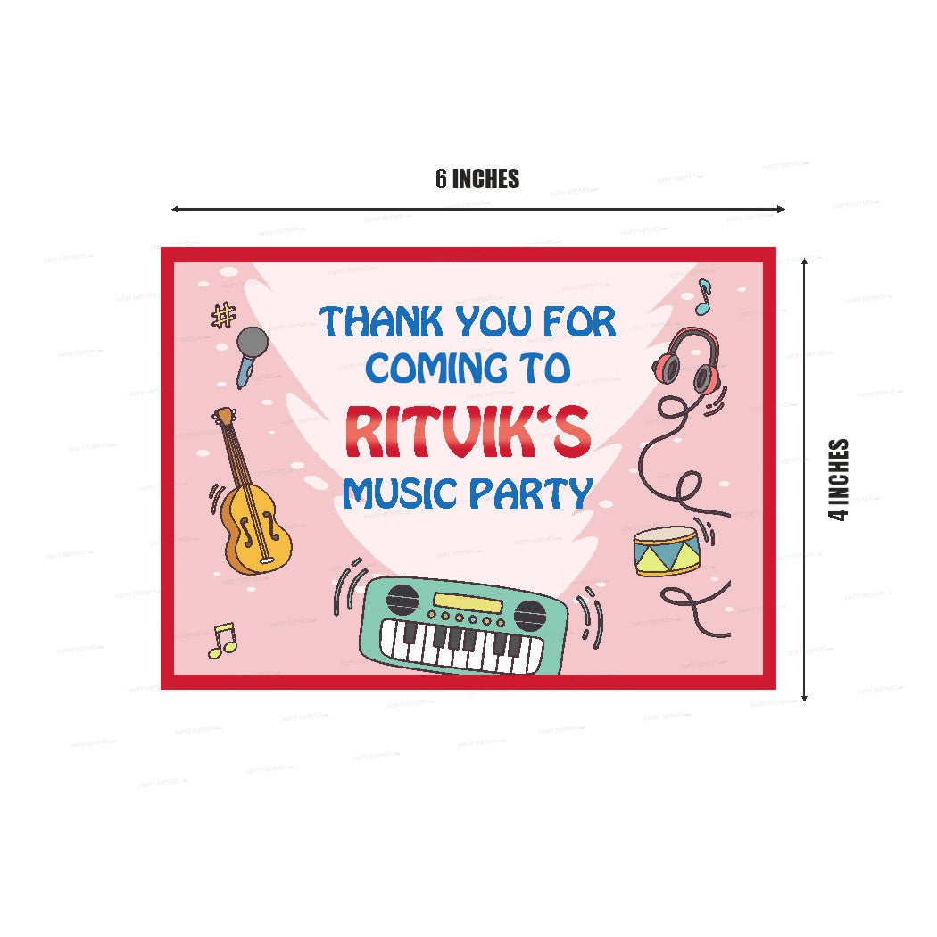 Music Theme Thank You Card