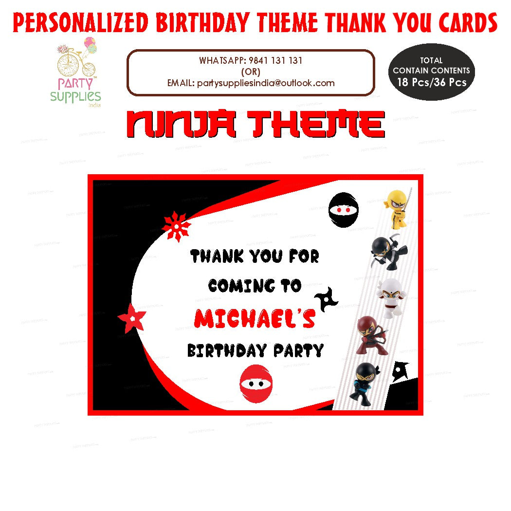 Ninja Theme Thank You Card