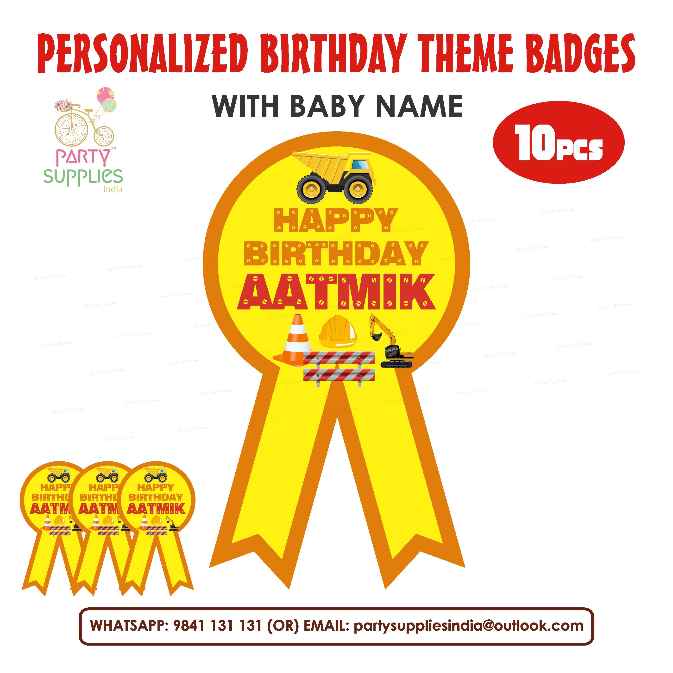 Construction Theme Badges