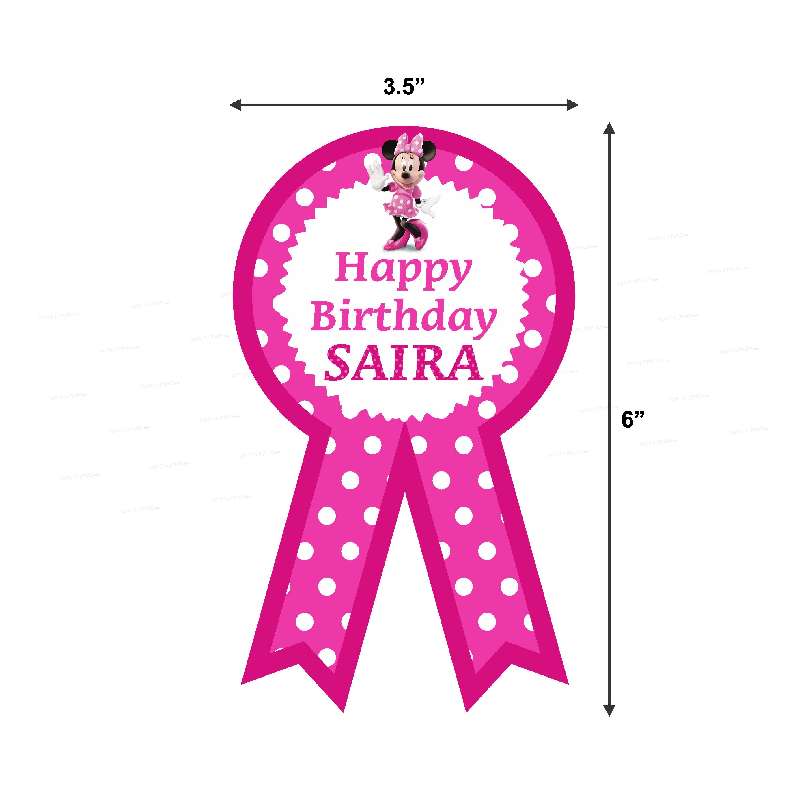 Minnie Mouse Theme Badges