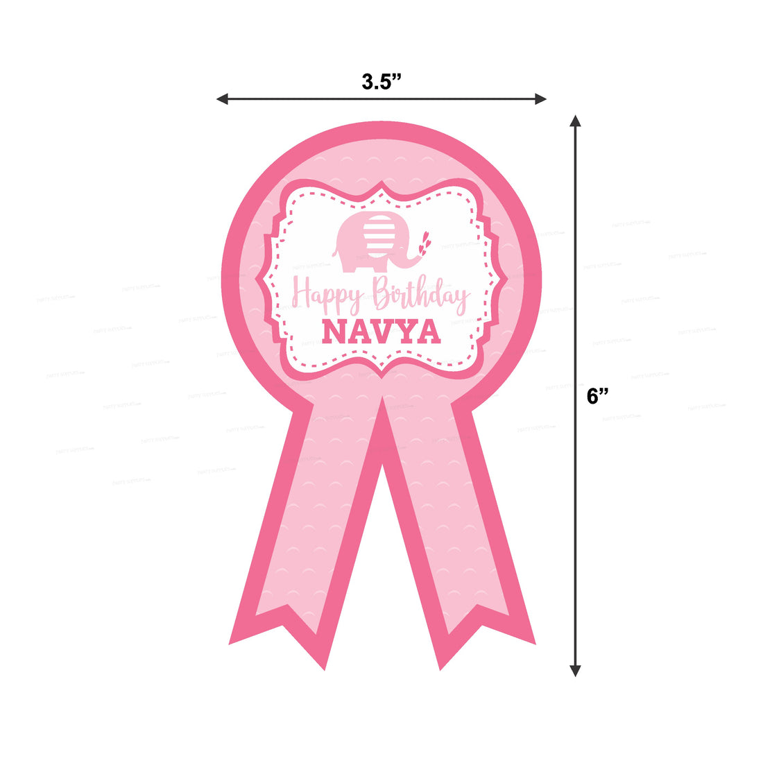 Pink Elephant Theme Badges