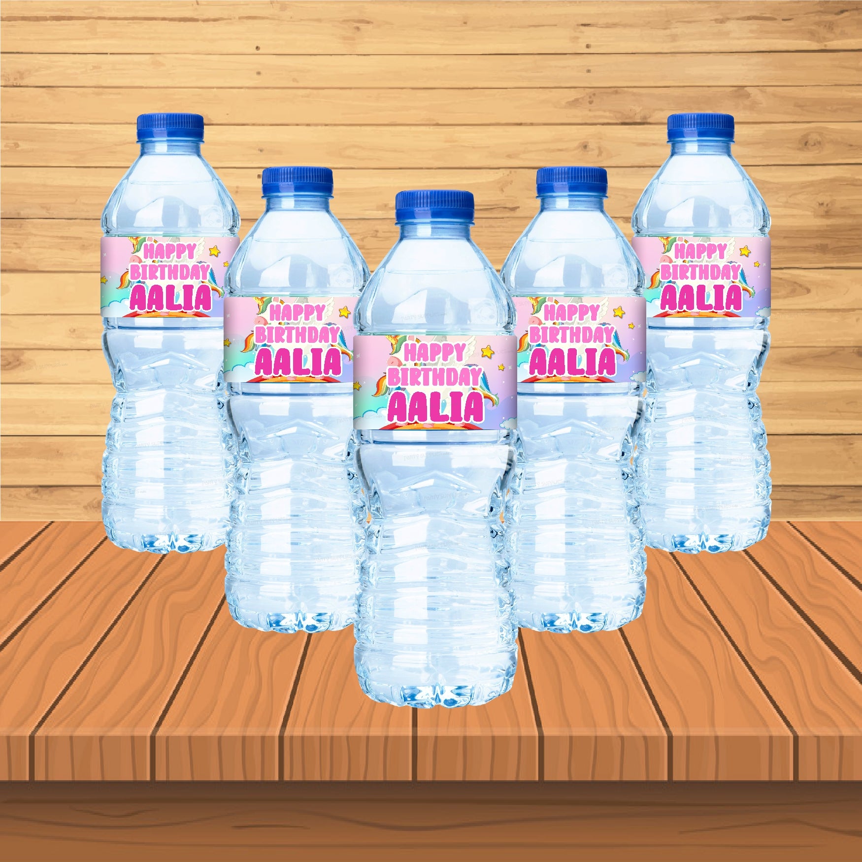 Unicorn Theme Water Bottle Sticker