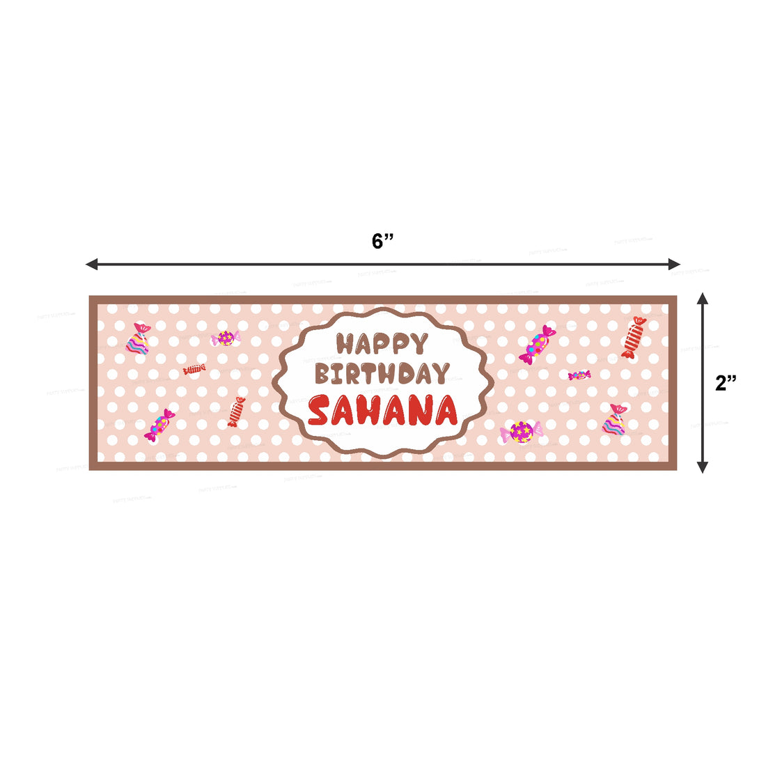 Candy Theme Water Bottle Sticker