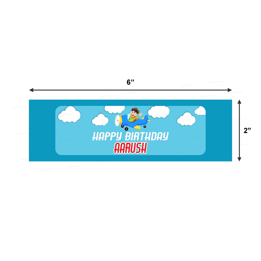 Aeroplane Theme Water Bottle Sticker