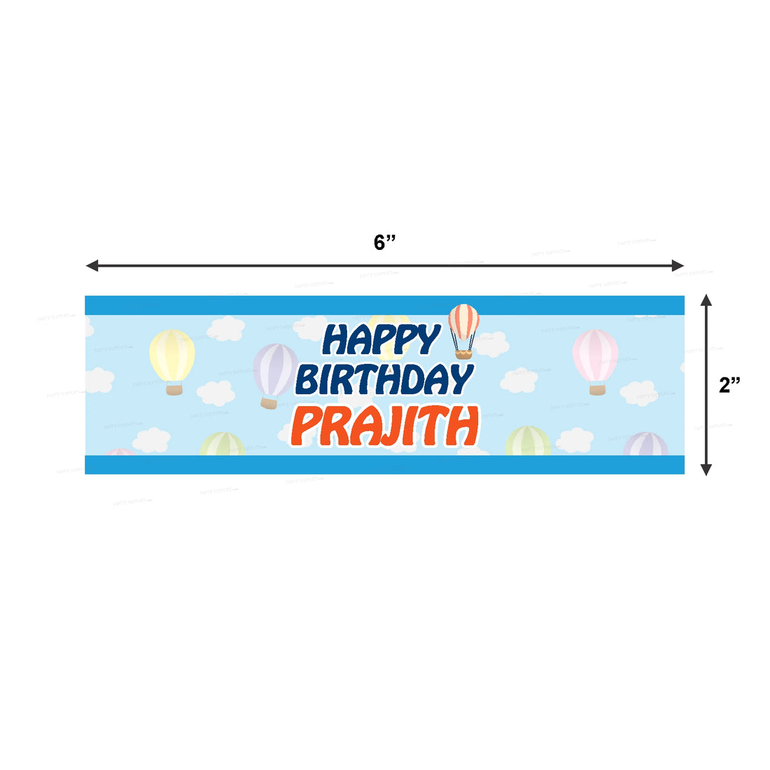 Hot Air Boy Theme Water Bottle Sticker