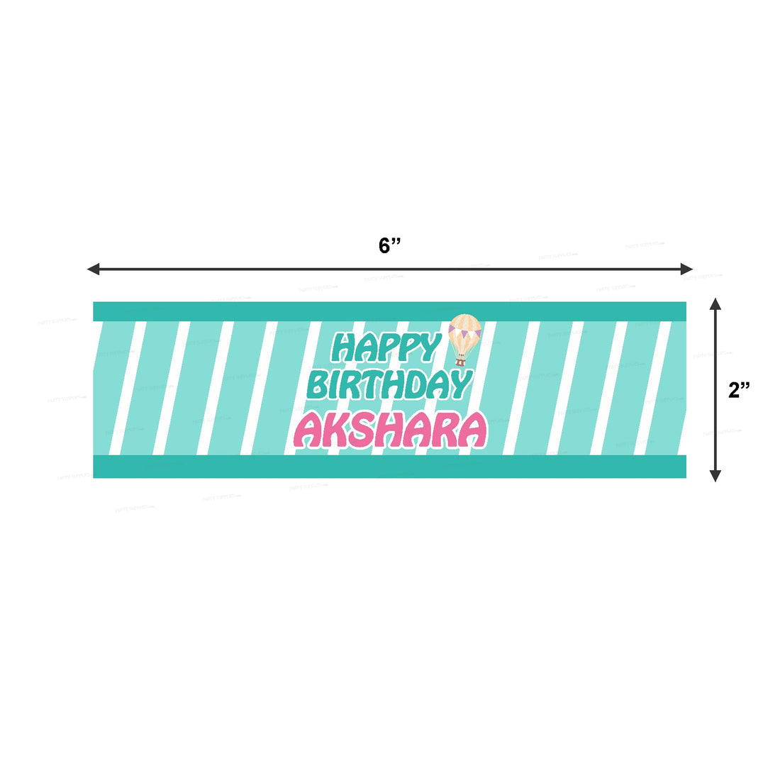 Hot Air Girl Theme Water Bottle Sticker