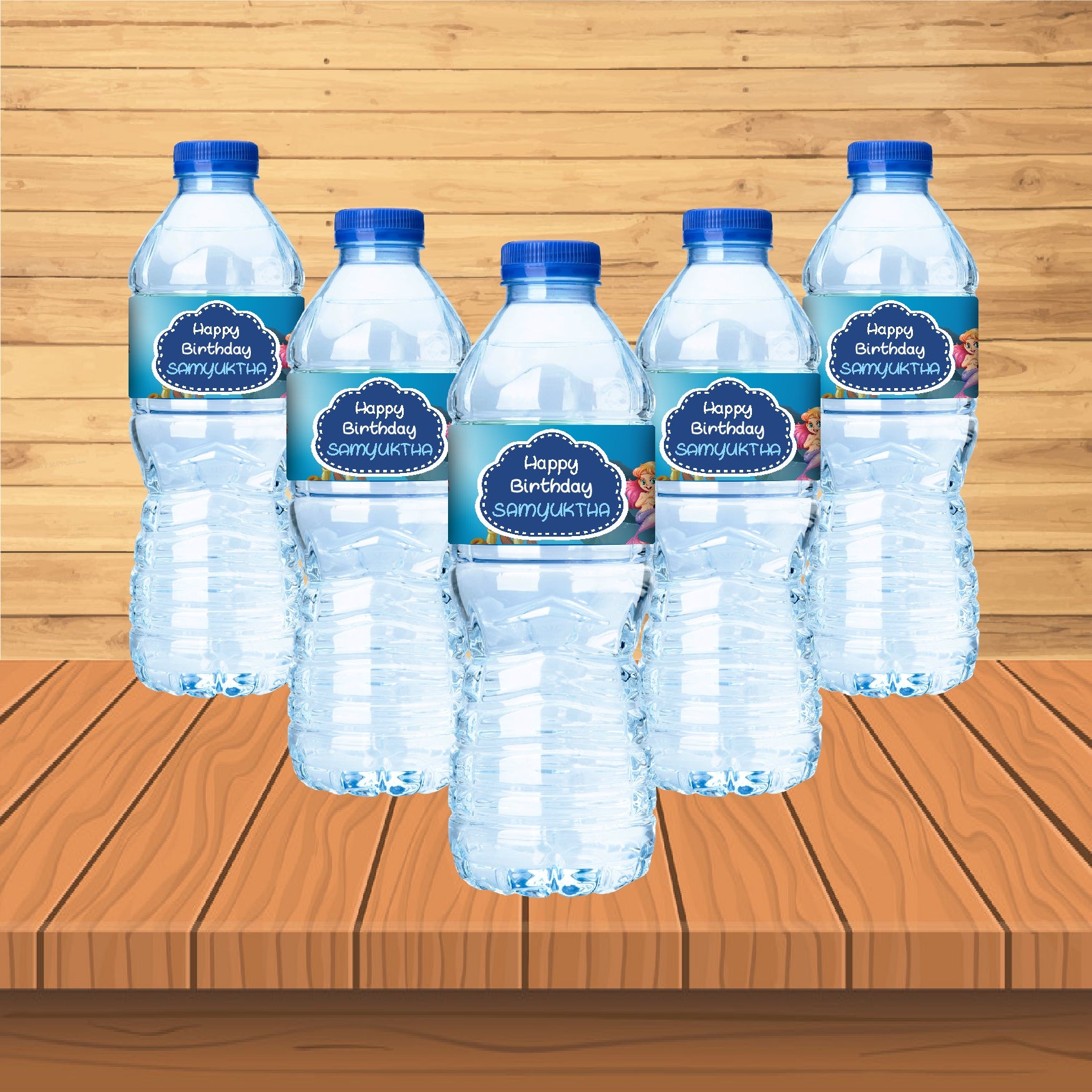 Mermaid Theme Water Bottle Sticker