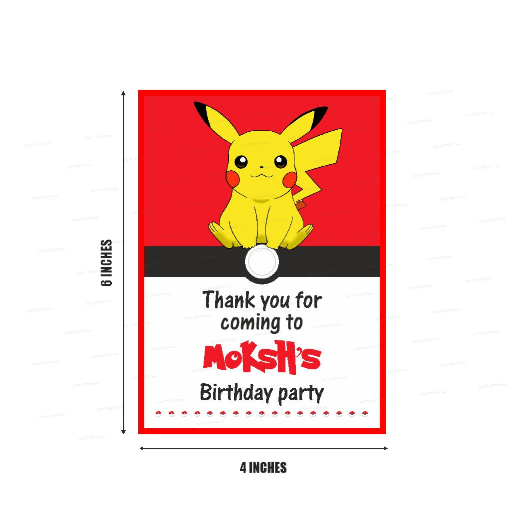 Pokemon Theme Thank You Card