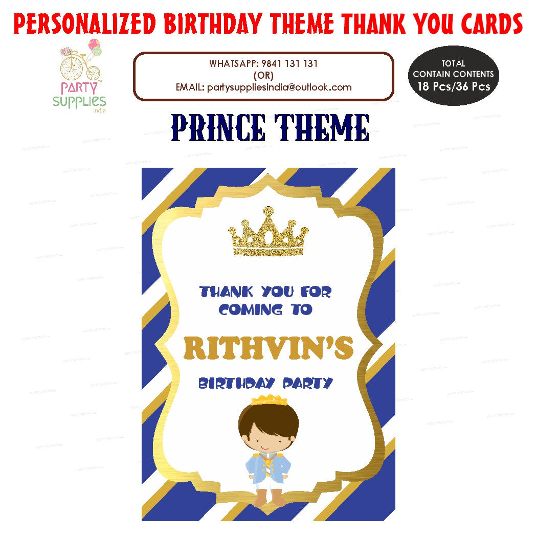 Prince Theme Thank You Card