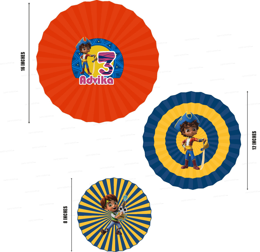 Santiago Theme Paper Fan