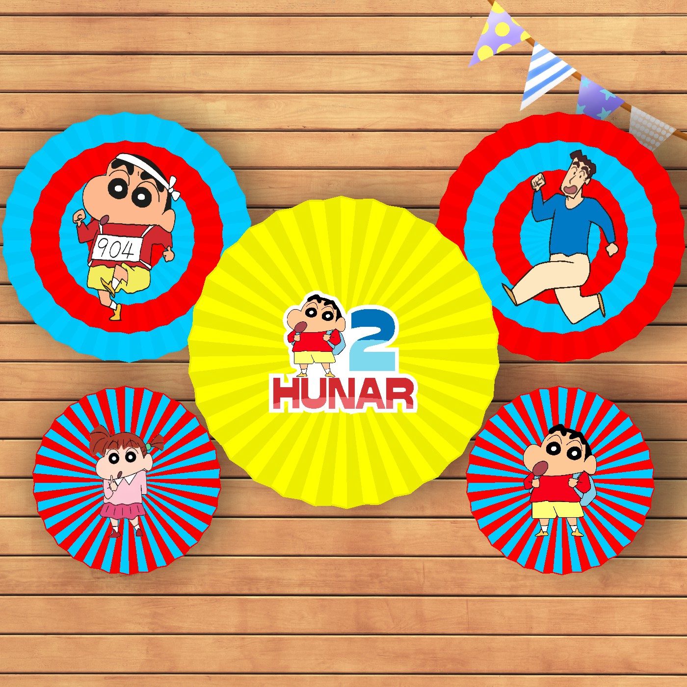 Shinchan Theme Paper Fan