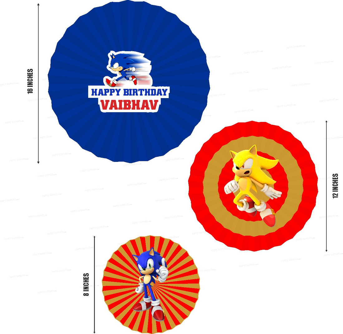 Sonic the Hedgedog Theme Paper Fan