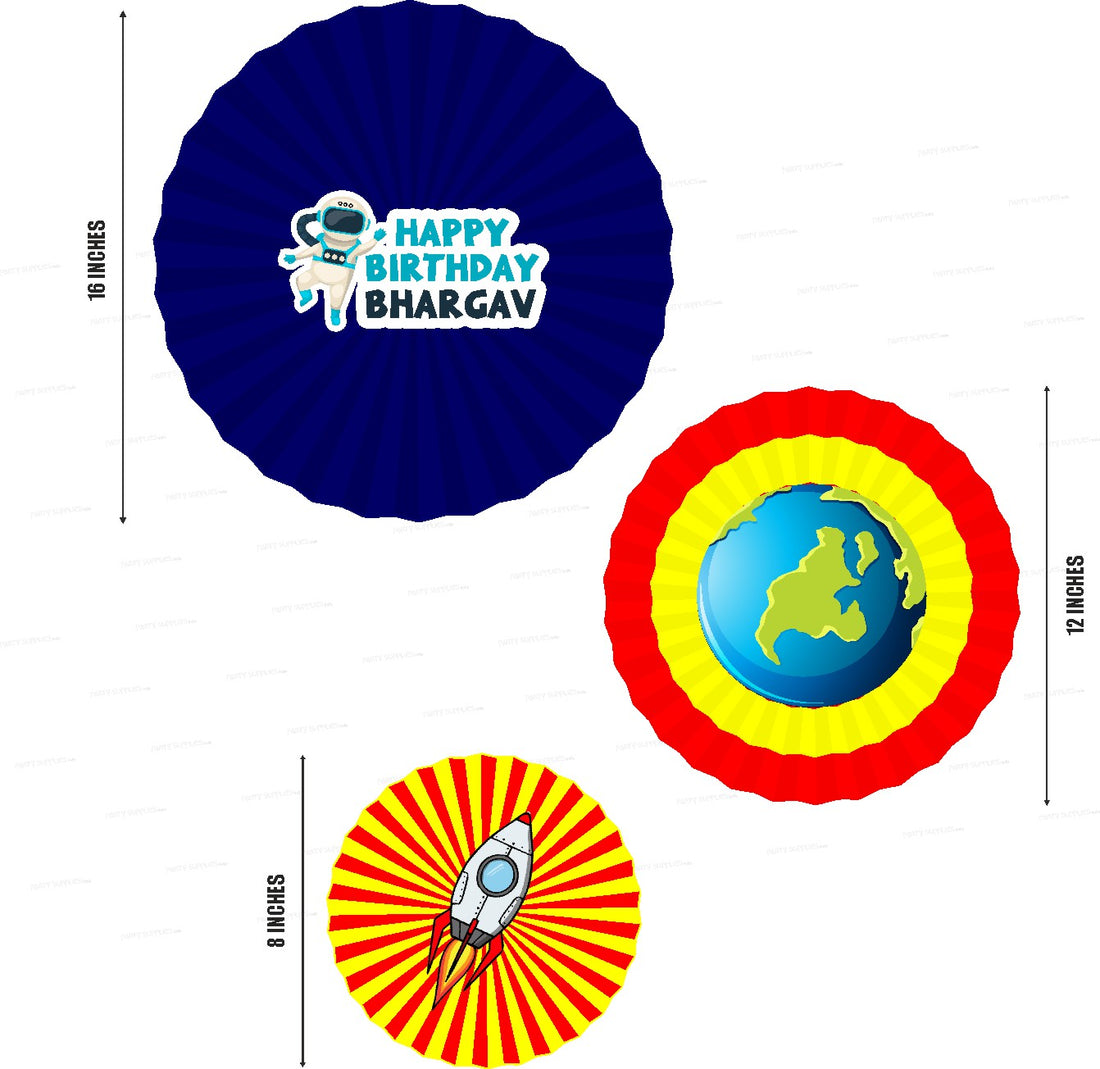 Space Theme Paper Fan