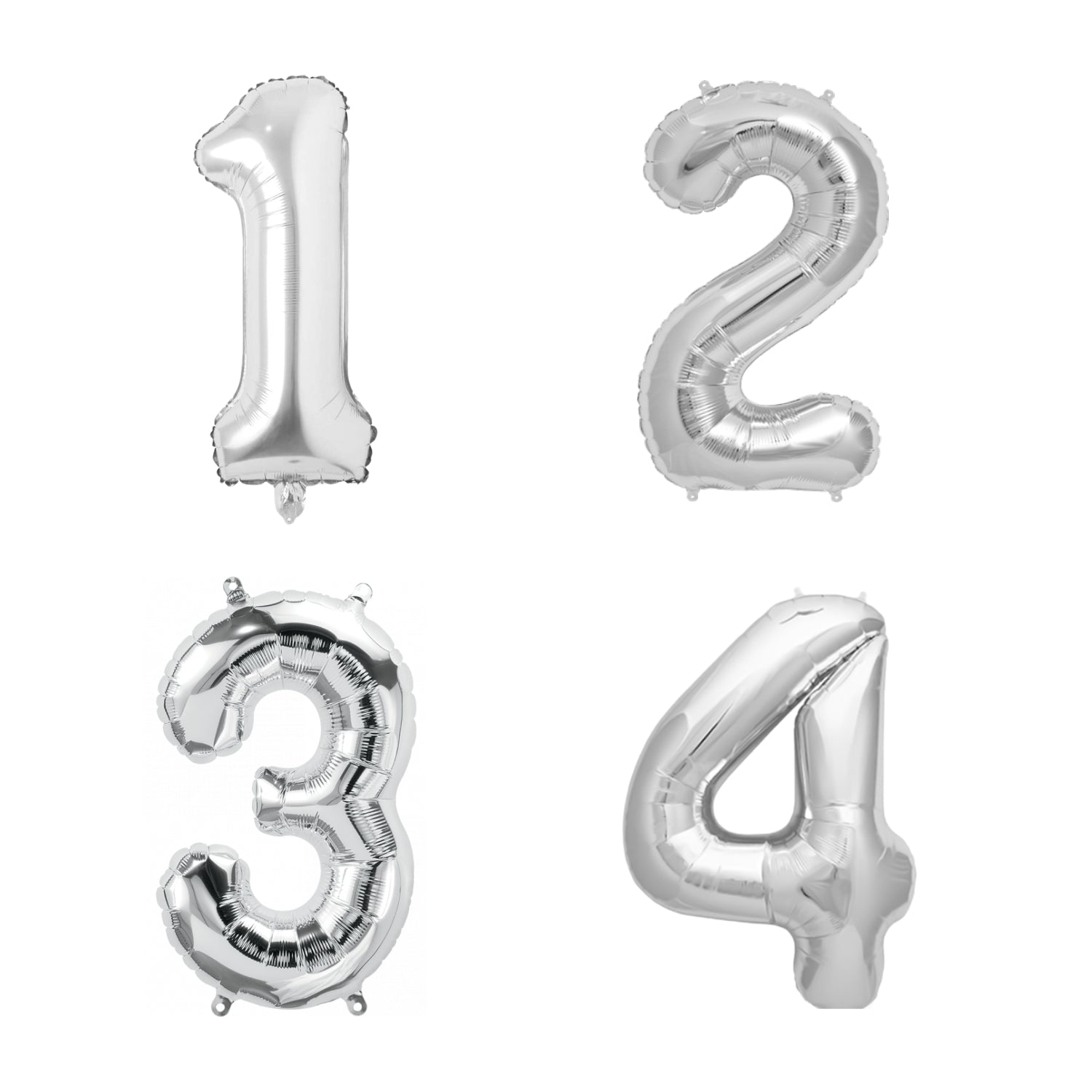 Number Silver Foil Balloons