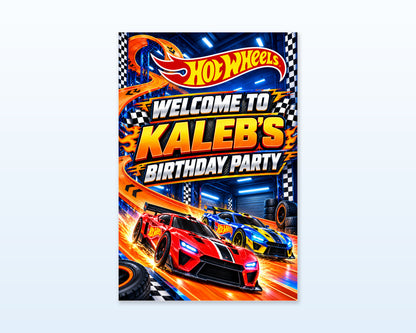 Hot Wheels Theme Personalized Welcome Board - showcase