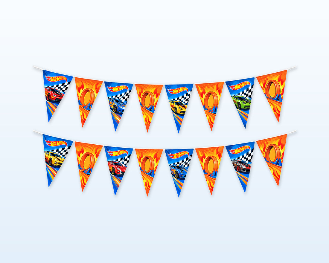Hot Wheels Theme Flag Hanging - showcase