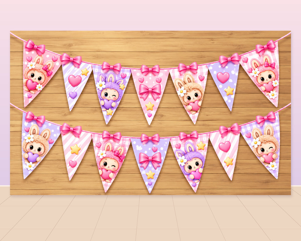 Labubu Theme Flag Hanging - showcase