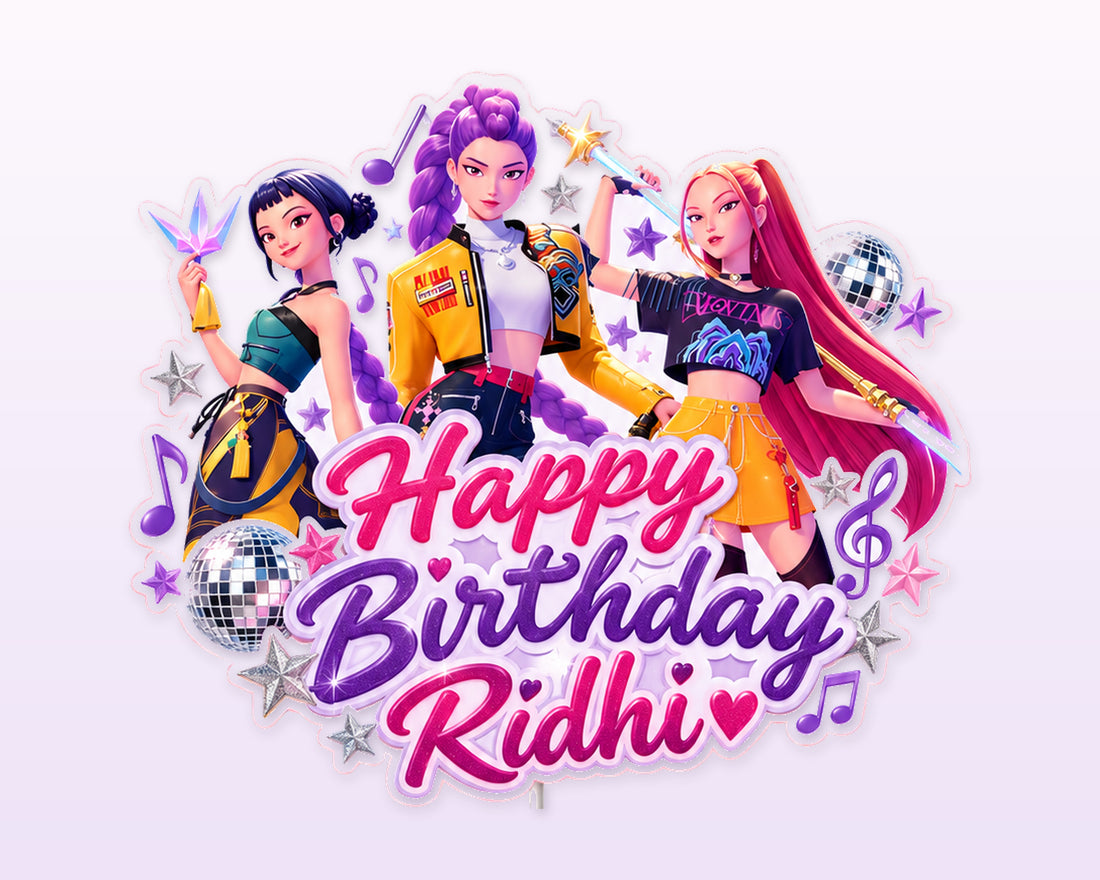 K-Pop Demon Hunters Theme Customized Cake Topper - showcase