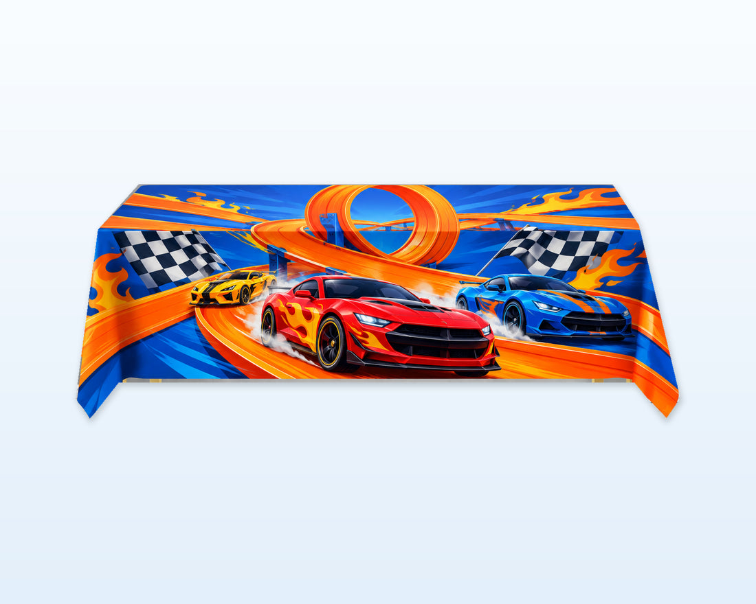 Hot Wheels Theme Cake Table Cover - showcase