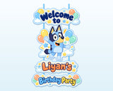 Bluey Theme Personalized Door Hanging - showcase
