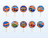 Hot Wheels Theme Customized Cup Cake Topper - showcase