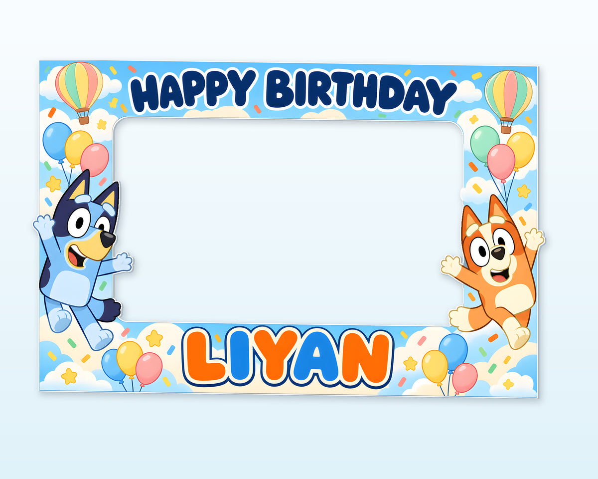 Bluey Theme Personalized Photobooth - showcase