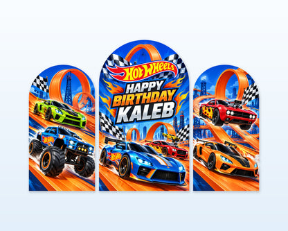 Hot Wheels Theme Arch Backdrop - showcase