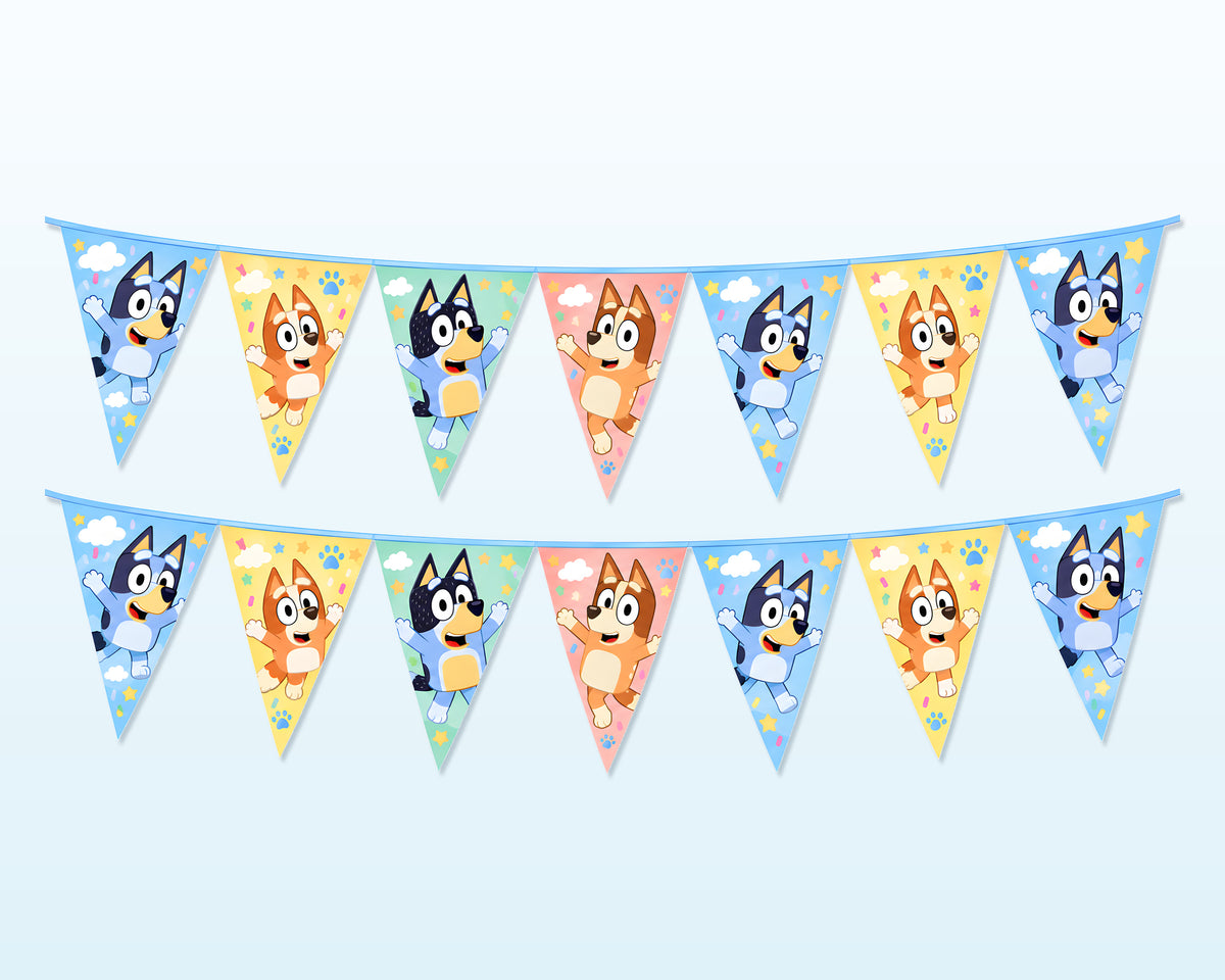 Bluey Theme Flag Hanging - showcase