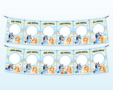 Bluey Theme 12 Months Photo Banner - showcase