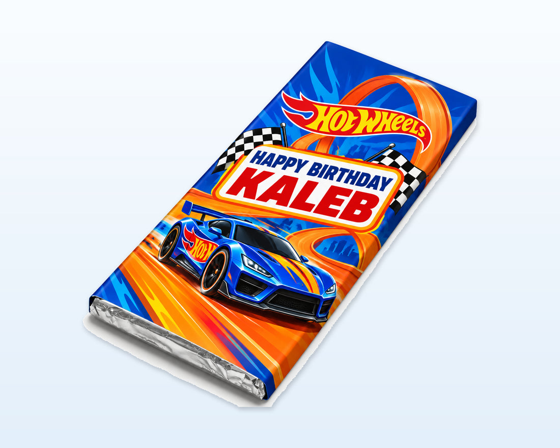 Hot Wheels Theme Home Made Chocolate Return Gifts - showcase