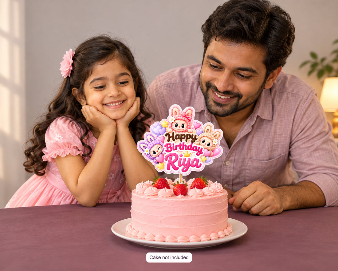 Labubu Theme Customized Cake Topper - in use